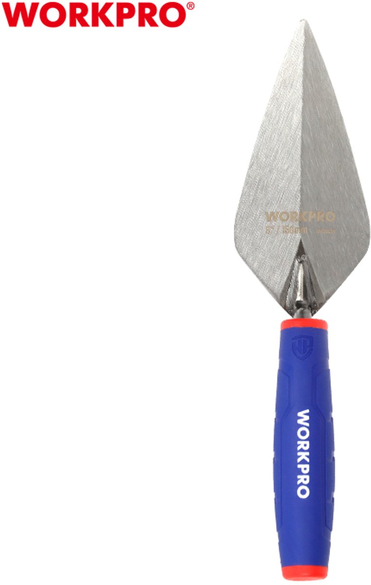 WORKPRO WP322007 Metselspaan 150 mm – Softgrip – Compact en Duurzaam – Voor Mortel en Metselwerk