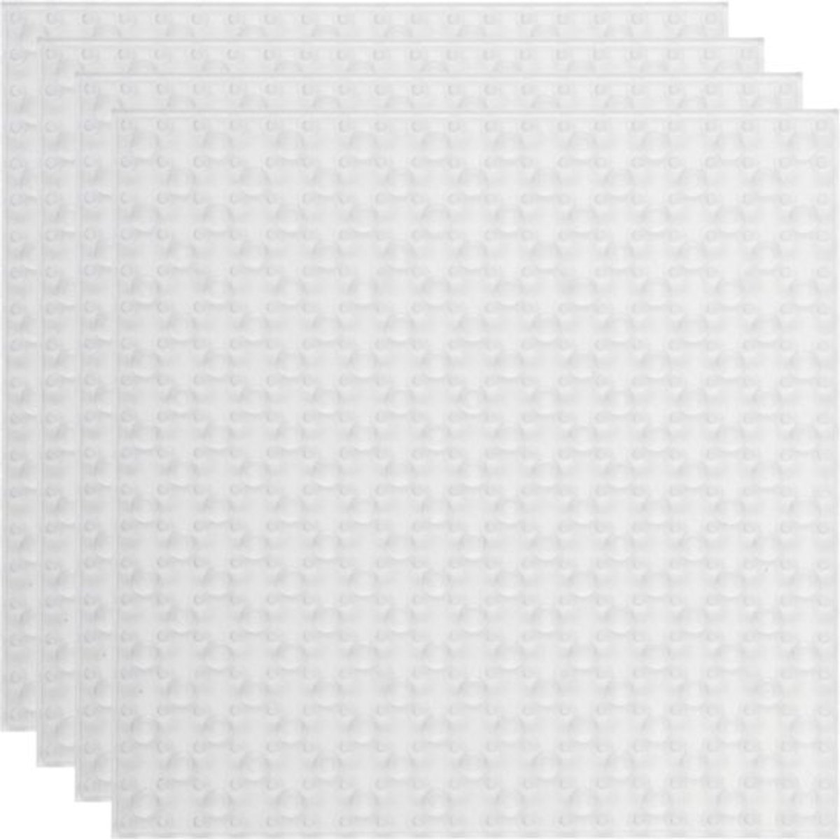 Bouwplaat 20x20 Transparant Helder – Vierpak – Geschikt voor kleine bouwstenen – Brian’s Toys