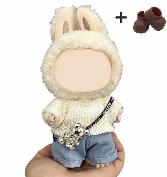Kleding Voor Labubu Poppen Accessoires Stijlvolle Kawaii Outfit Set Geschikt Voor 15cm 17cm Labubu Pop Poppen Kledingset Vervanging Labubu