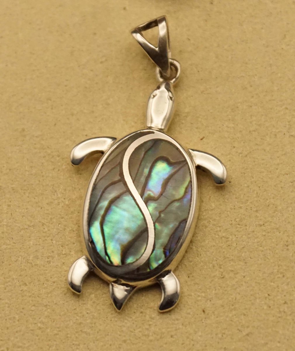 Sterling zilveren hanger schildpad met gekleurde schild - 925 zilver hanger mooie zeedier - zilveren hanger schildpad - cadeau tip moederdag, verjaardag, kerst, sinterklaas - bedel voor ketting schildpad