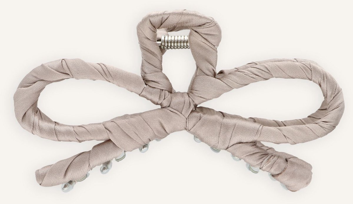 Becksondergaard Luster Bow Hair Claw Haaraccessoires Dames - Beige - Maat ONESIZE