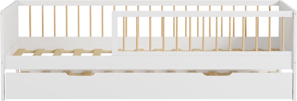 Kinder onderschuifbed 190x90cm wit ADAM