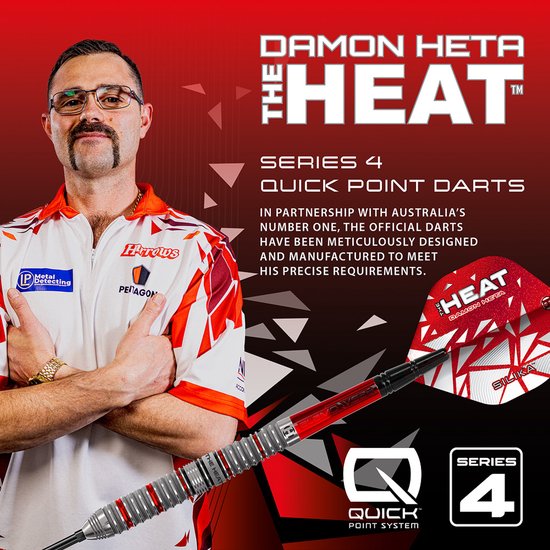 Harrows Damon Heta V4 Quick Point 90% - Dartpijlen 24 Gram van Harrows — afbeelding 5