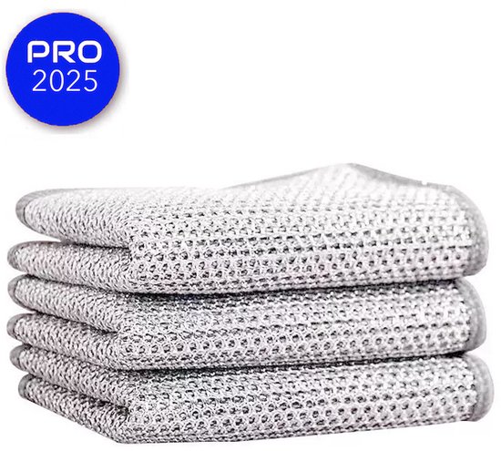 Nettoyage facile | Torchon anti-rayures en fil métallique - Set de 5 torchons - Torchon