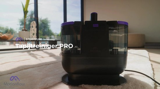 Motionflow Tapijtreiniger PRO met Stoomfunctie 100°C - Krachtige & Draagbare 1700W Vlekkenreiniger & Stoomreiniger - Bank Reiniger Machine - Zetelreiniger - Meubelreiniger - Matras Reiniger - Tapijt & Badkamer - Carpet Cleaner + Schoonmaakmiddel