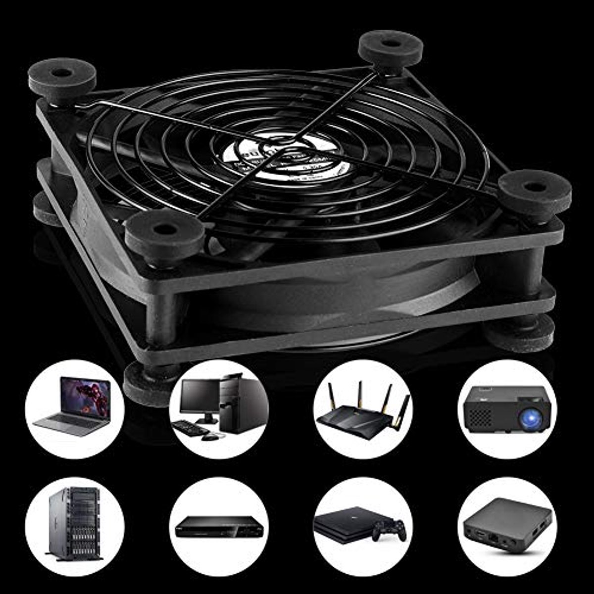 Stille USB Ventilator 140 mm - Mini Ventilator met 3 Windsnelheden en Metalen Grill