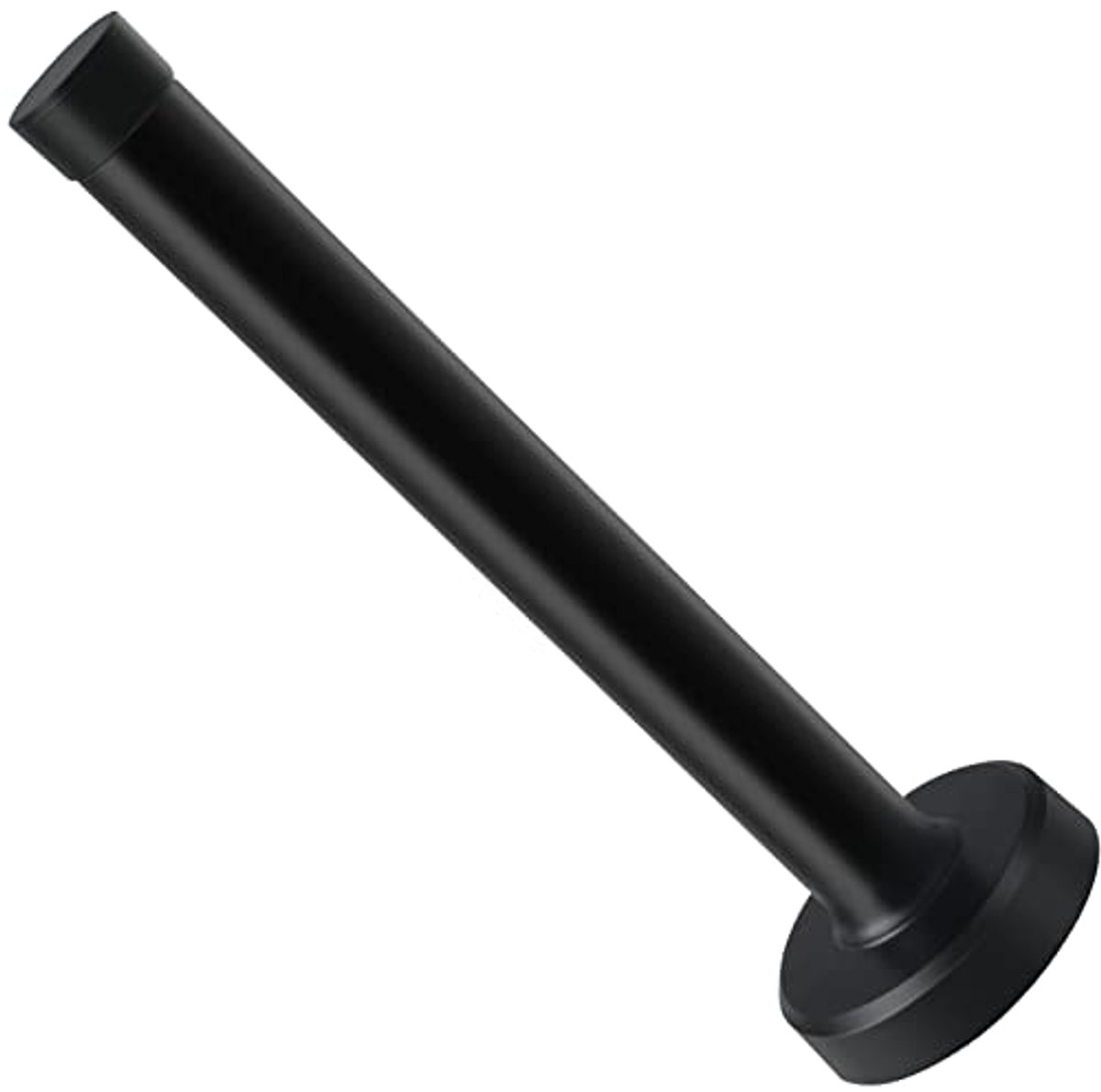 Lange Deurstopper 25,5 cm - Wandmontage - Zwarte Deurstoppers met Rubberen Punt - Babybestendig en Roestvrij Staal - Extra Lange Deurhouder