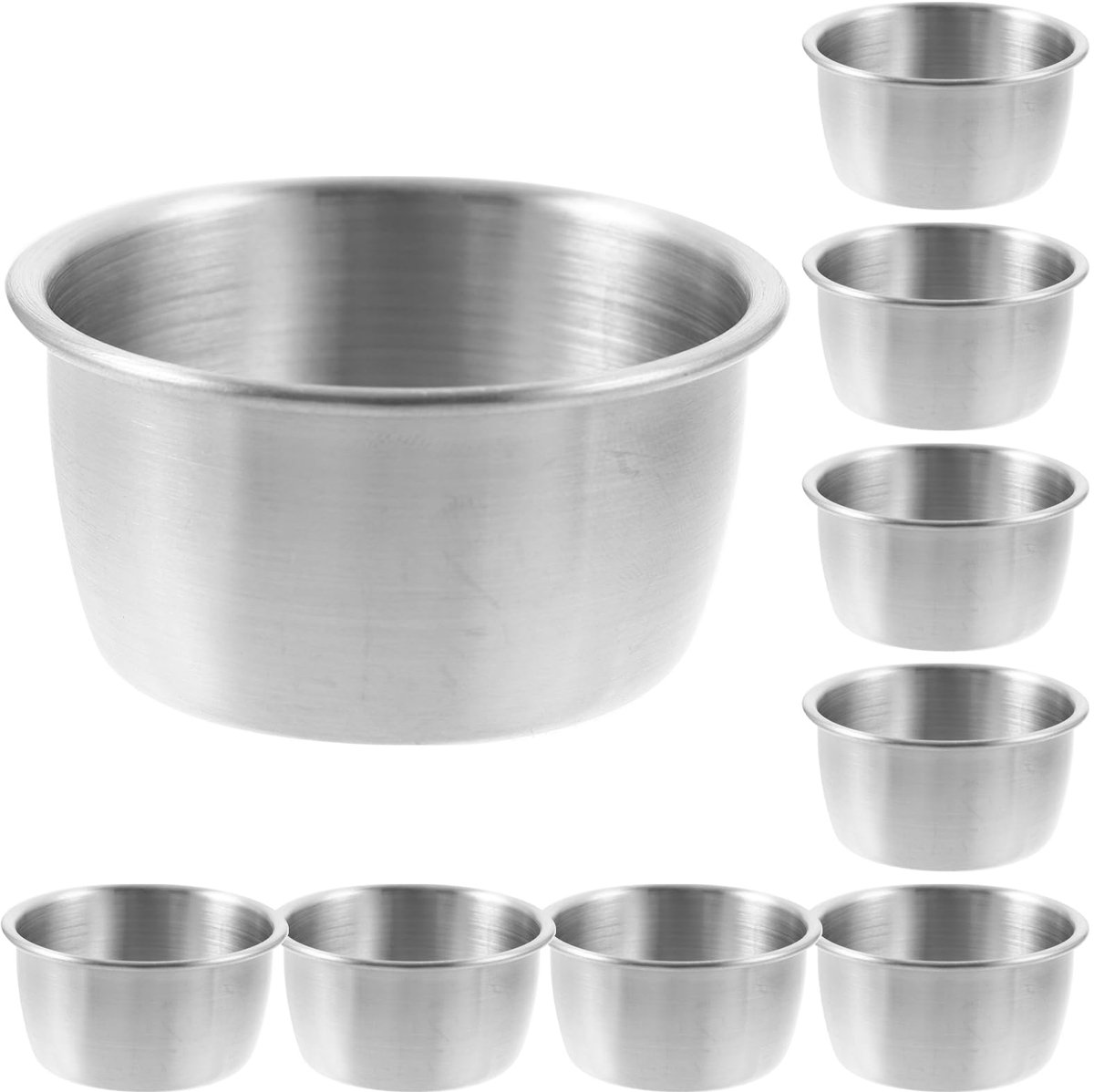 Ibenzoa® Set van 10 roestvrijstalen dipschaaltjes voor sauzen en snacks