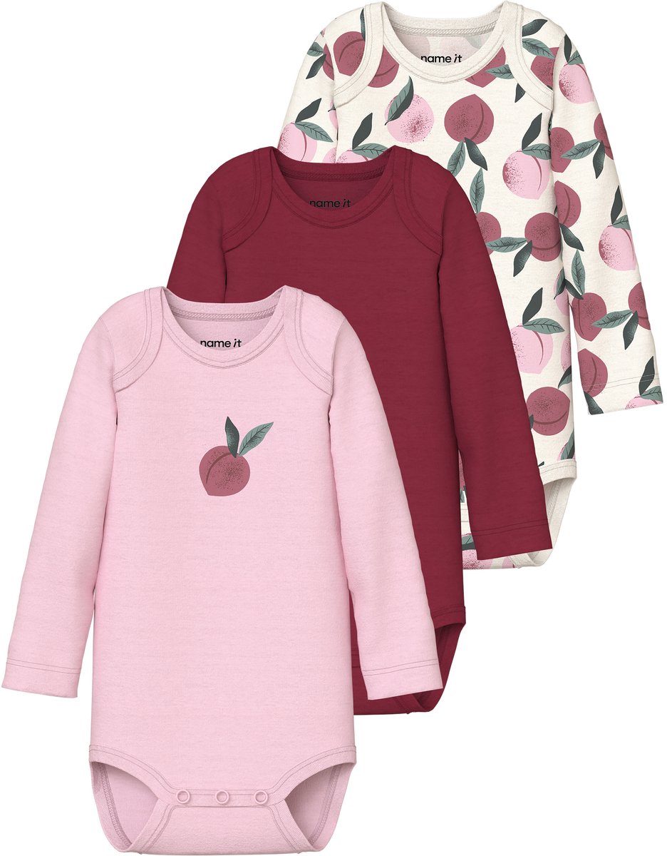 NAME IT - NBFBODY 3P LS PEACHES NOOS - Baby - Bodies