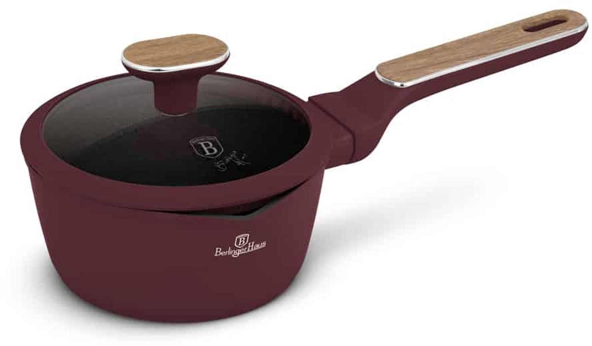 Berlinger Haus 8293 - Leonardo Nordic Collection - Ø16cm - inductie - met deksel en houten handvat