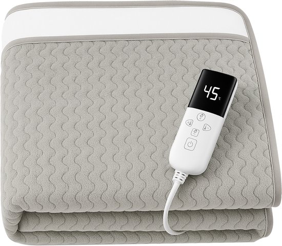 KRAFT Elektrische Deken 90W Grijs Wasmachinebestendig