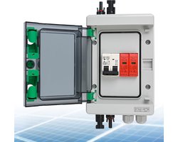 Warmfay 32A DC-beveiliging voor zonnepanelen Bliksembeveiliging, IP65 waterdicht, 1 string