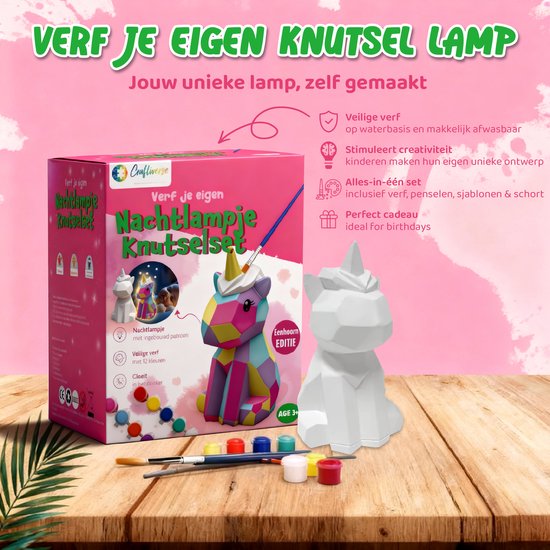 BOX CANDIY Eenhoorn Lantaarn Kraskaart Set I Creatief Knutselpakket