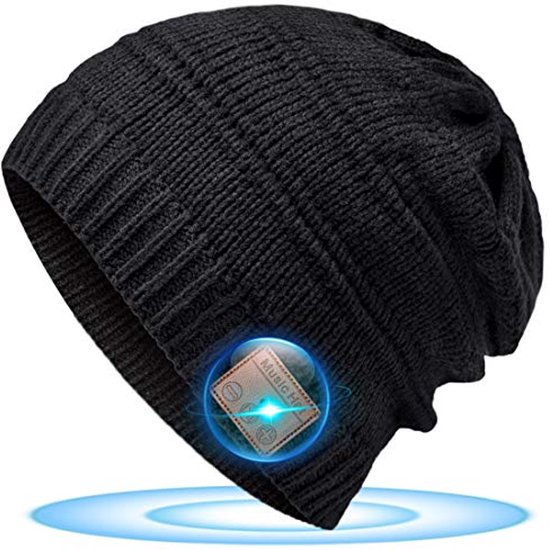 Foto: Bluetooth beanie hoed voor heren en tieners modieuze muziek muts voor verjaardagen en kerst