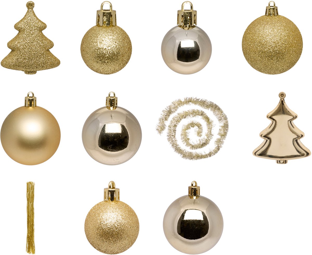 Set van kerstversieringen, 44 elementen