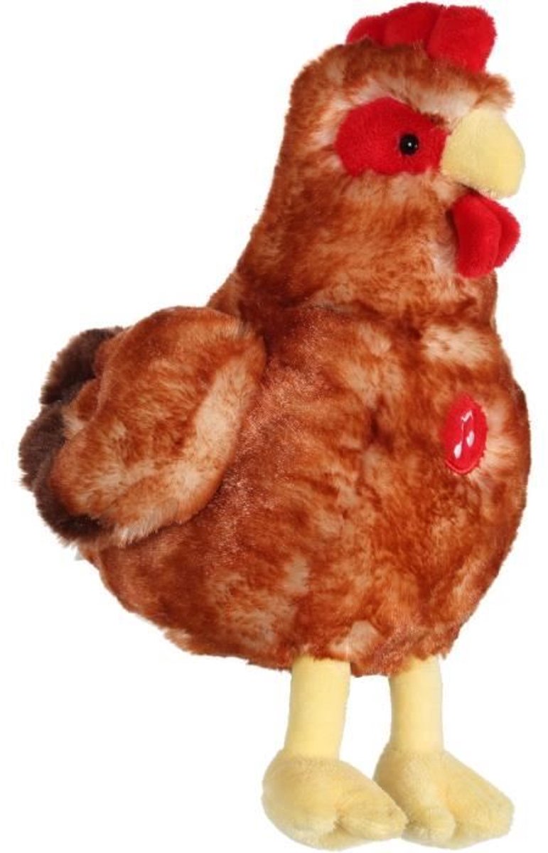 Rode kip knuffel met geluid - GIPSY TOYS - 22 cm
