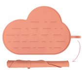 Baby on the Move - Yummy Mat - 2in1 Placemat & druipmat - Oprolbaar & meeneembaar - Vaatwasbestendig - Stofafstotend - Bloom