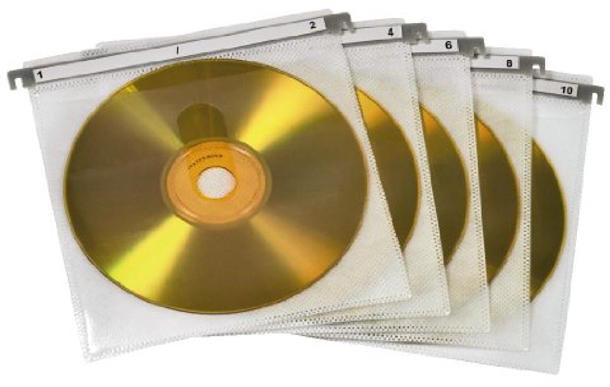 Dubbele Beschermhoezen voor Cd's, Dvd's en Blu-Rays - 100 Stuks, Wit