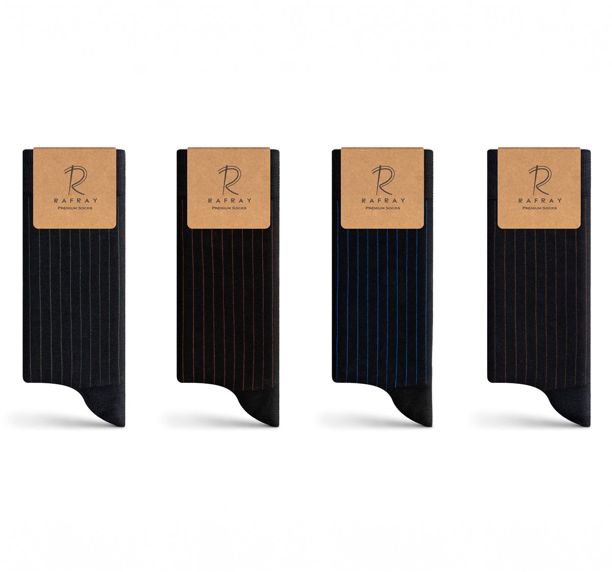 RAFRAY Bamboe Sokken - Lined - Premium Bamboe Sokken in Cadeaubox - Premium Bamboo Socks - 4 Paar - Maat 40-44