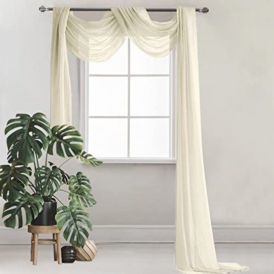 EBETA Bruiloft dwarsbehang vrije hand decoratie voor bruiloftsboog & trouwboog hemelbed gordijnen gordijn voor raamdecoratie van chiffon stof (mintgroen