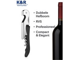 K&R Ventures Kelnersmes met dubbele hefboom - Zwart