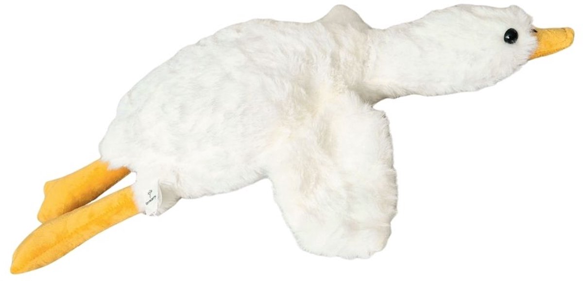 Rammelaartje Gilly Goose – Zachte Knuffel Gans 50 cm | Babyknuffel & Kraamcadeau | Grote Knuffel Baby