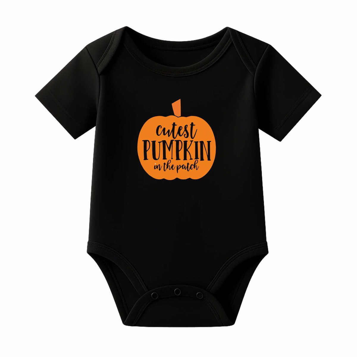Romper Cutest Pumpkin - zwart - korte mouw