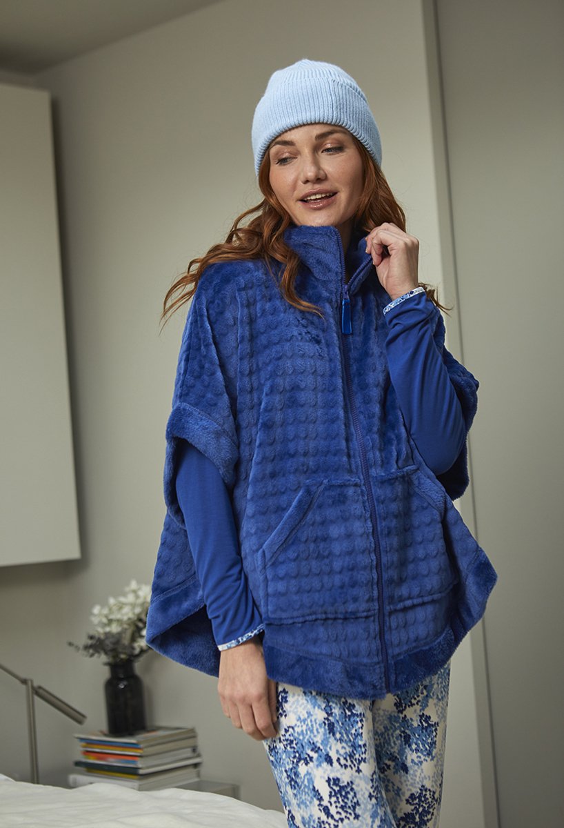 Barandi Tulia Dames Poncho Blauw M