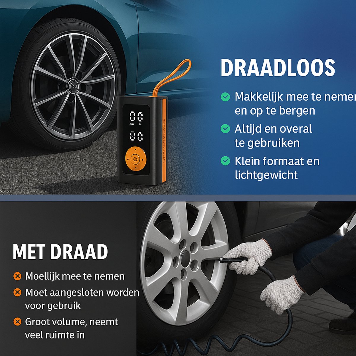Xendari Draagbare Luchtcompressor 12V thumbnail 3