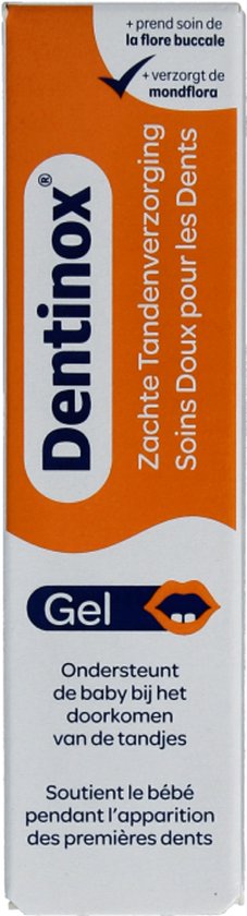 Dentinox Gel: Zachte Tandenverzorging, Soins Doux pour les Dents. Verzorgt en beschermt de mondflora.