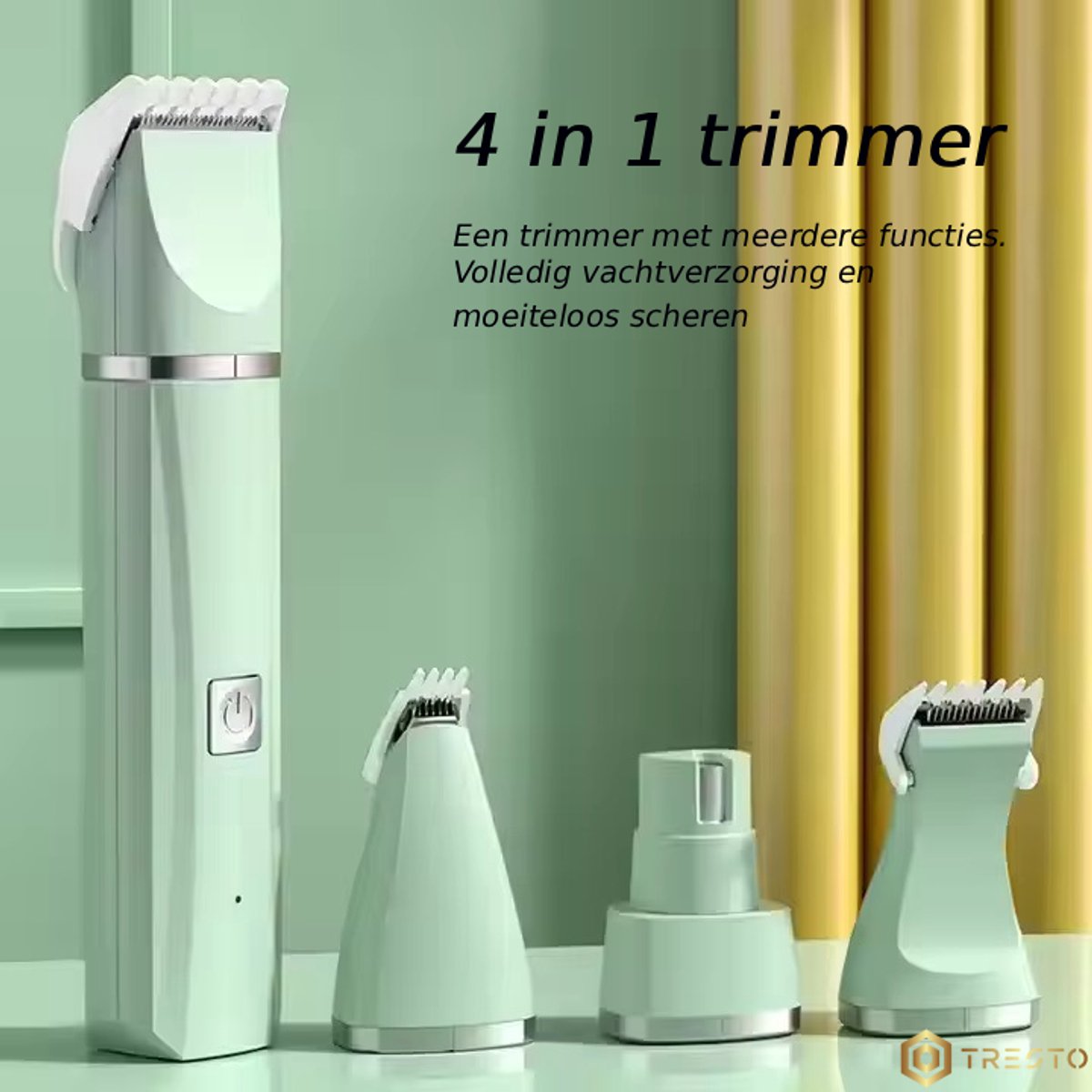 TRESTO 4-in-1 Hondentrimmer – Complete verzorging voor iedere vacht
