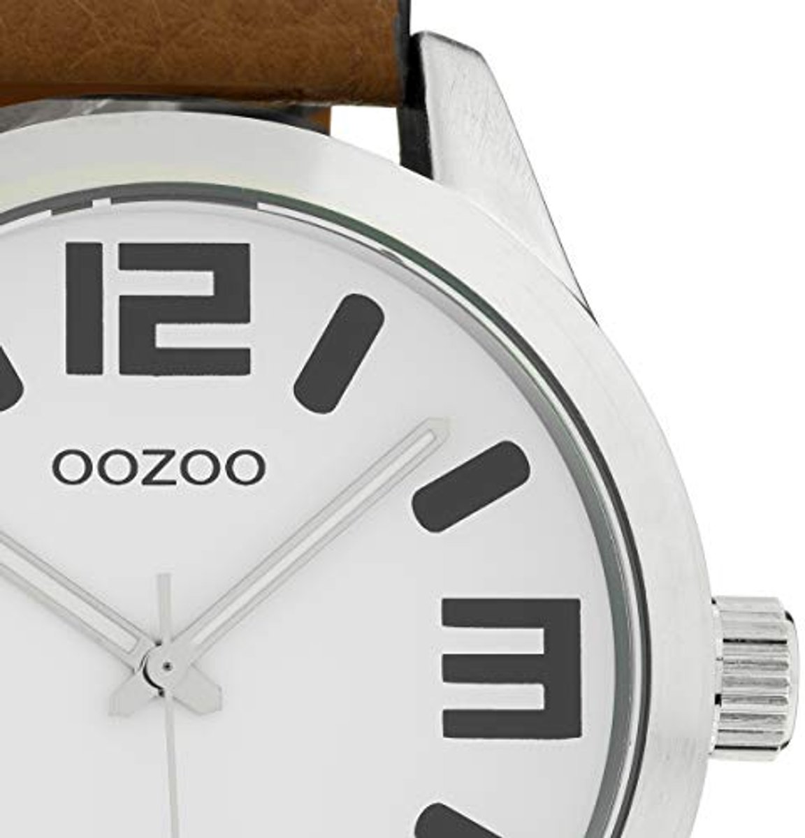 Elegante Dameshorloge met Leren Band en Analoge Tijdsaanduiding