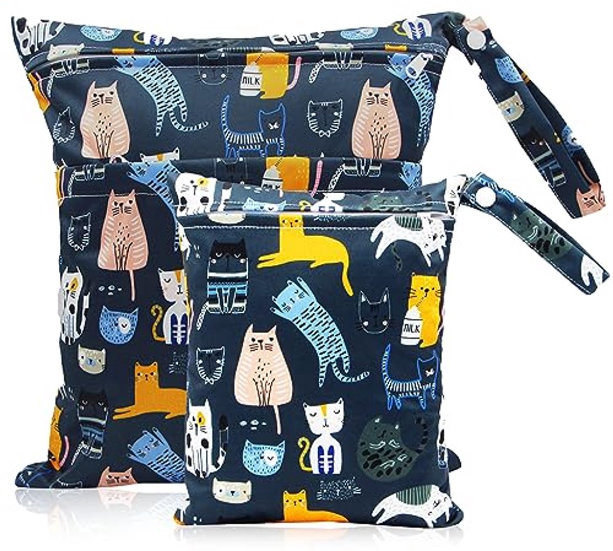 Grote Luiertas met Kattenpatroon - Veelzijdige Kleding- en Reistas voor Baby's en Volwassenen