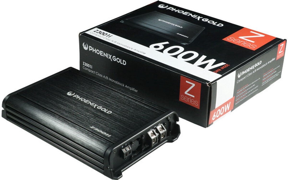 Phoenix Gold Z3001i monoblok Auto versterker Class A/b 2 ohm Inclusief bass remote controller