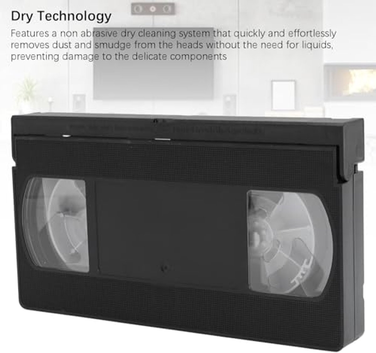 Reshow VHS Videokopreiniger Voor VHS/VCR-spelers Droge Technologie Geen Vloeistof Nodig Herbruikbaar 30 Keer