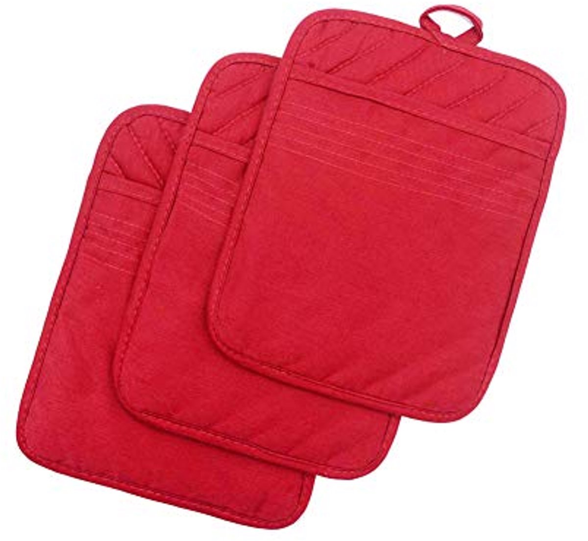 Hittebestendige Katoenen Pot Houders en Ovenwanten - 3-pack - Multifunctioneel en Non-Slip