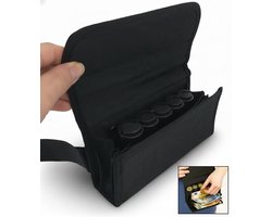 Horeca portemonnee - Horeca portefeuille - Kelnerbeurs - Horeca portemonnee met munthouder - Taxi portemonnee - Biljethouder - Koopmansbeurs - Sterk nylon materiaal - INCLUSIEF 5-GAATS MUNTHOUDER - Zwart - Sale - Outlet - Horeca -Restaurant