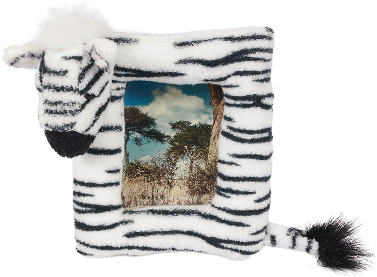 PIA Soft Toys - Babypluche Zebra fotokader - 14 cm