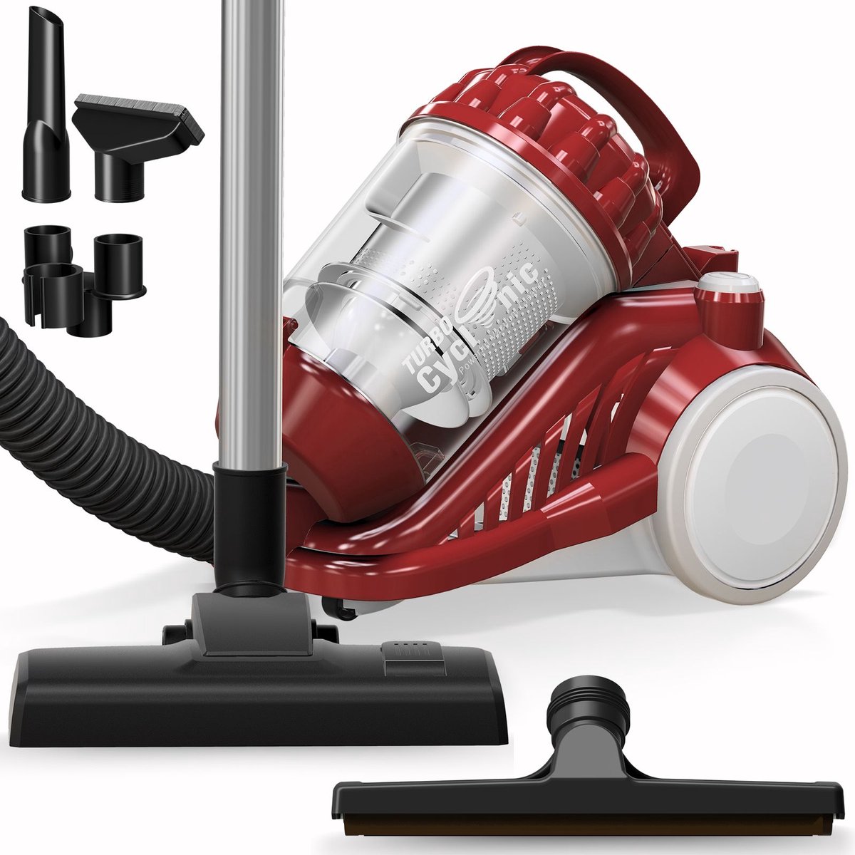 TurboTronic CV05 Stofzuiger zonder zak - Rood