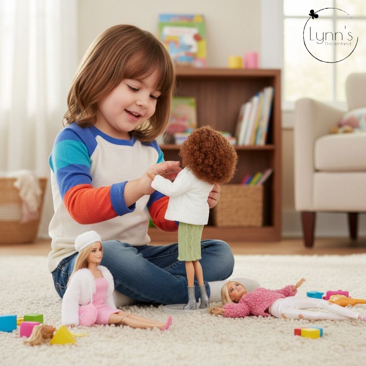 Lynn’s poppenkleertjes - Set ‘Lea’ - Geschikt voor modepop - Set van 3 outfits, 3 paar schoenen, 2 handtassen - Kledingset voor modepoppen - Cadeauzakje — afbeelding 4