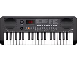 Áengus Keyboard Piano Keyboard Kind met 37 toetsen - Aanslaggevoelige Toetsen - USB-C MIDI - Zwart