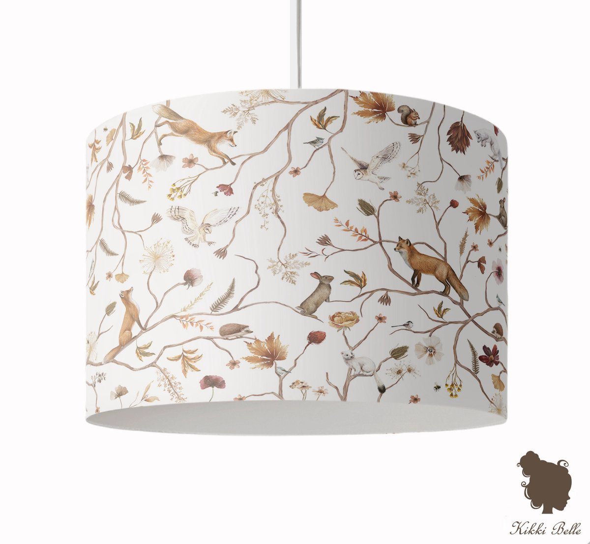 Hanglamp Playful Forest Kikki Belle-lamp-kinderkamer-vosje-incl pendel-snoer-E27
