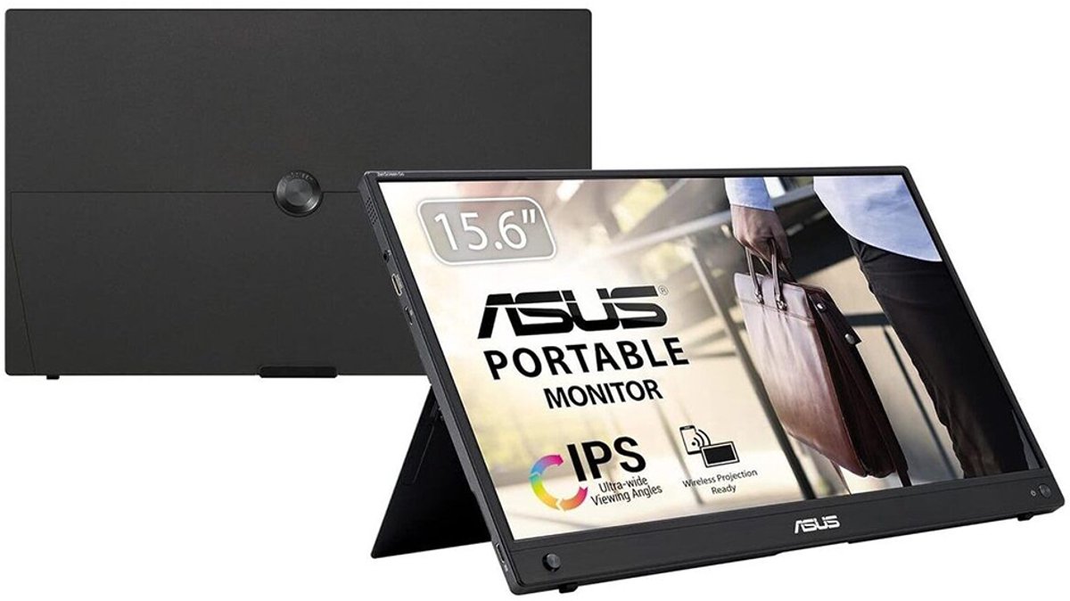 ASUS ZenScreen MB16AWP 396 cm (15.6") 1920 x 1080 Pixels Full HD LED Zwart monitor