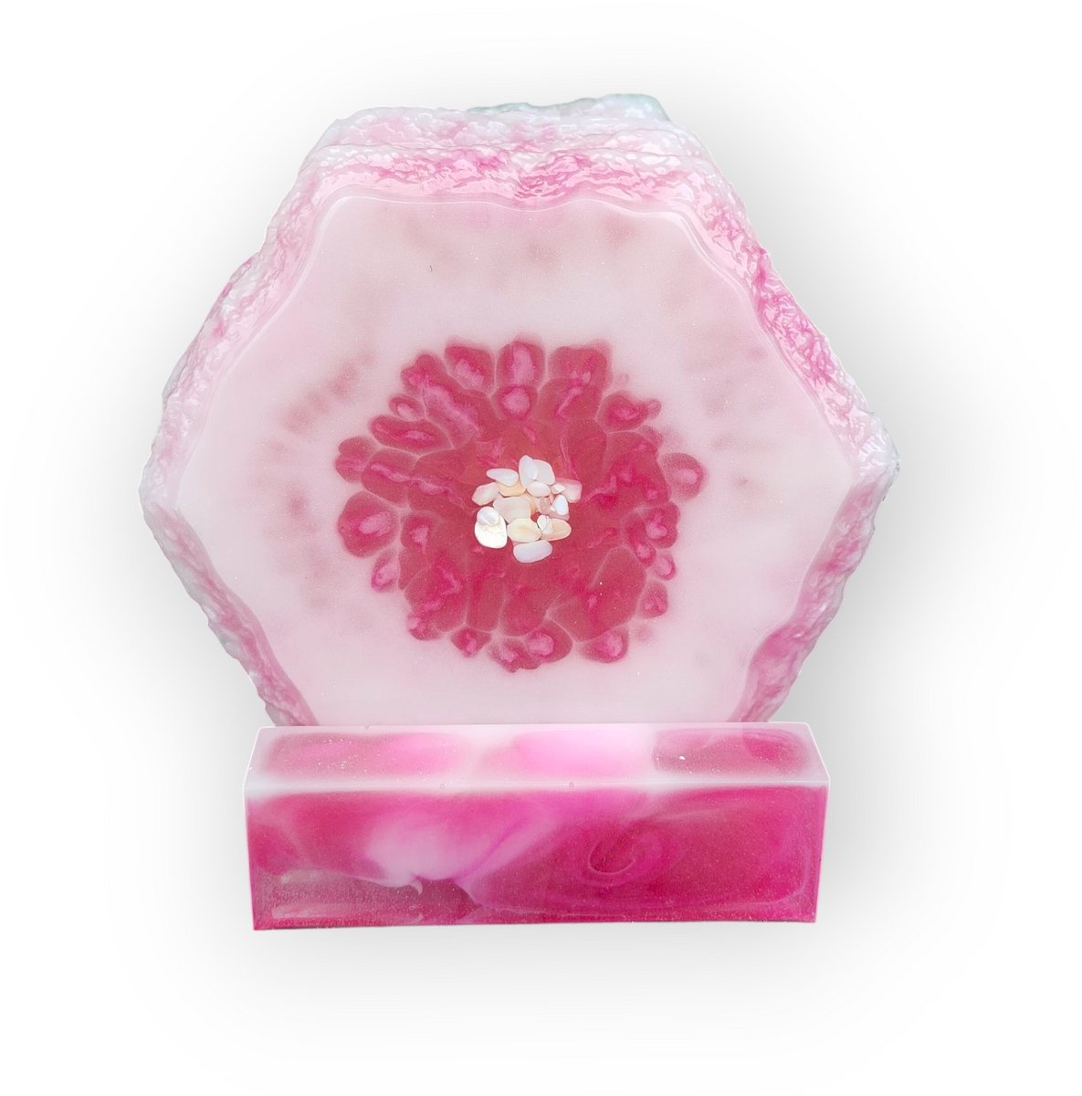 Resin Art JR: Robuuste Onderzetters met Houder / Tafelaankleding / Woonaccessoires
