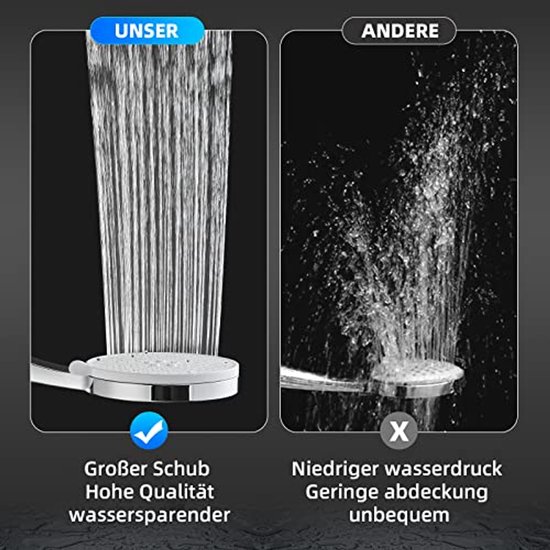 Waterbesparende 5 Traps Hogedruk Douchekop Voor Badkamer En Buiten 