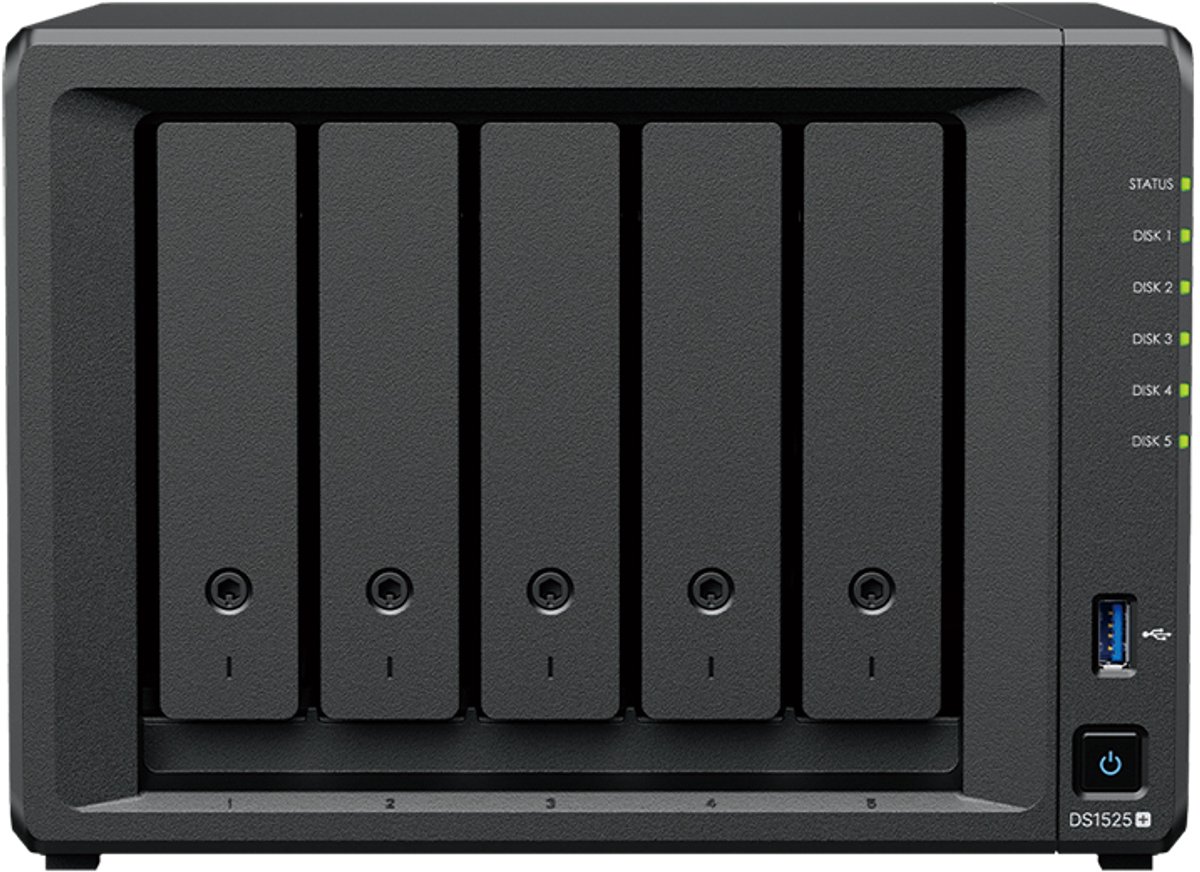 Synology DS1525+ 5Bay 30TB NAS met 5x6TB Synology Plus HDD