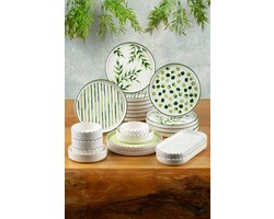 Asir - Dinerset - eetset - servies - 22 Stuks - Groente - 25 x 11 x 3,5 cm