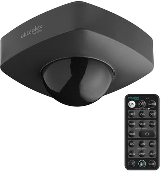 Oktaplex Pia Détecteur de présence extérieur & intérieur Détecteur de Mouvement Infrarouge 360