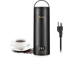 Draagbare Mini Koffieketel voor Reis - 4 Variabele Voorsets - Roestvrij Staal - Automatische Uitschakeling - BPA-vrij