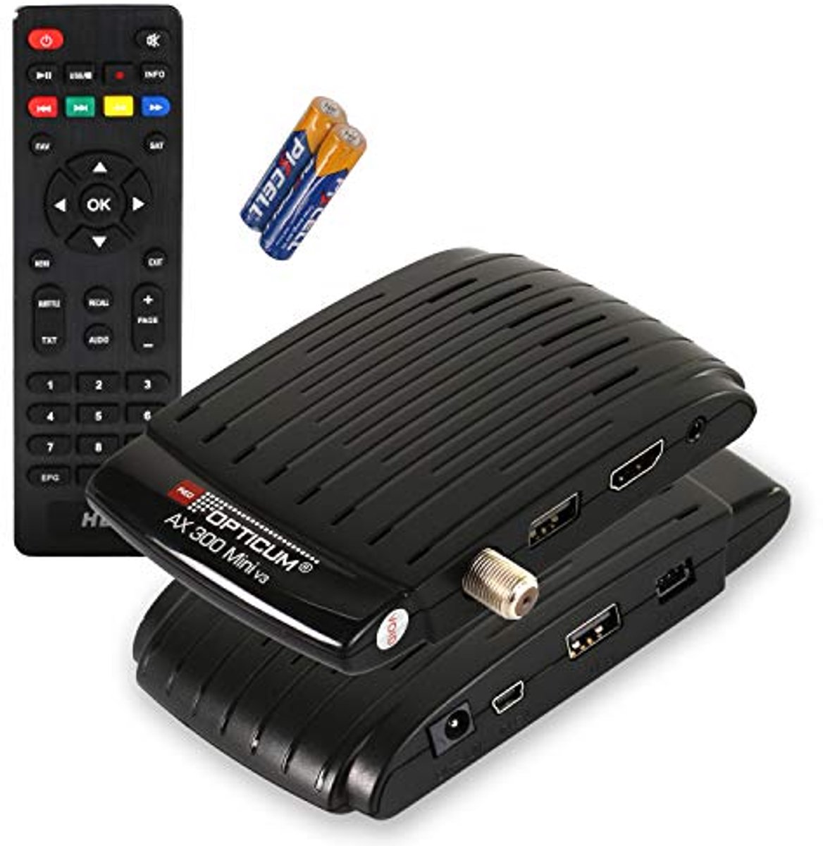 Digitale satellietontvanger HD met PVR - Externe IR Sensor, LED-display, HDMI, en USB - Ideaal voor Camping en Schotelantenne